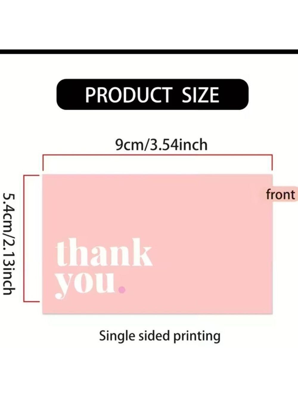 50 Chic Pink Thank You Card - Picture 2 of 3
